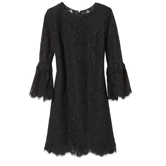 Banana Republic 3/4 Bell Sleeve Lace Shift Dress 6 - Picture 3 of 8
